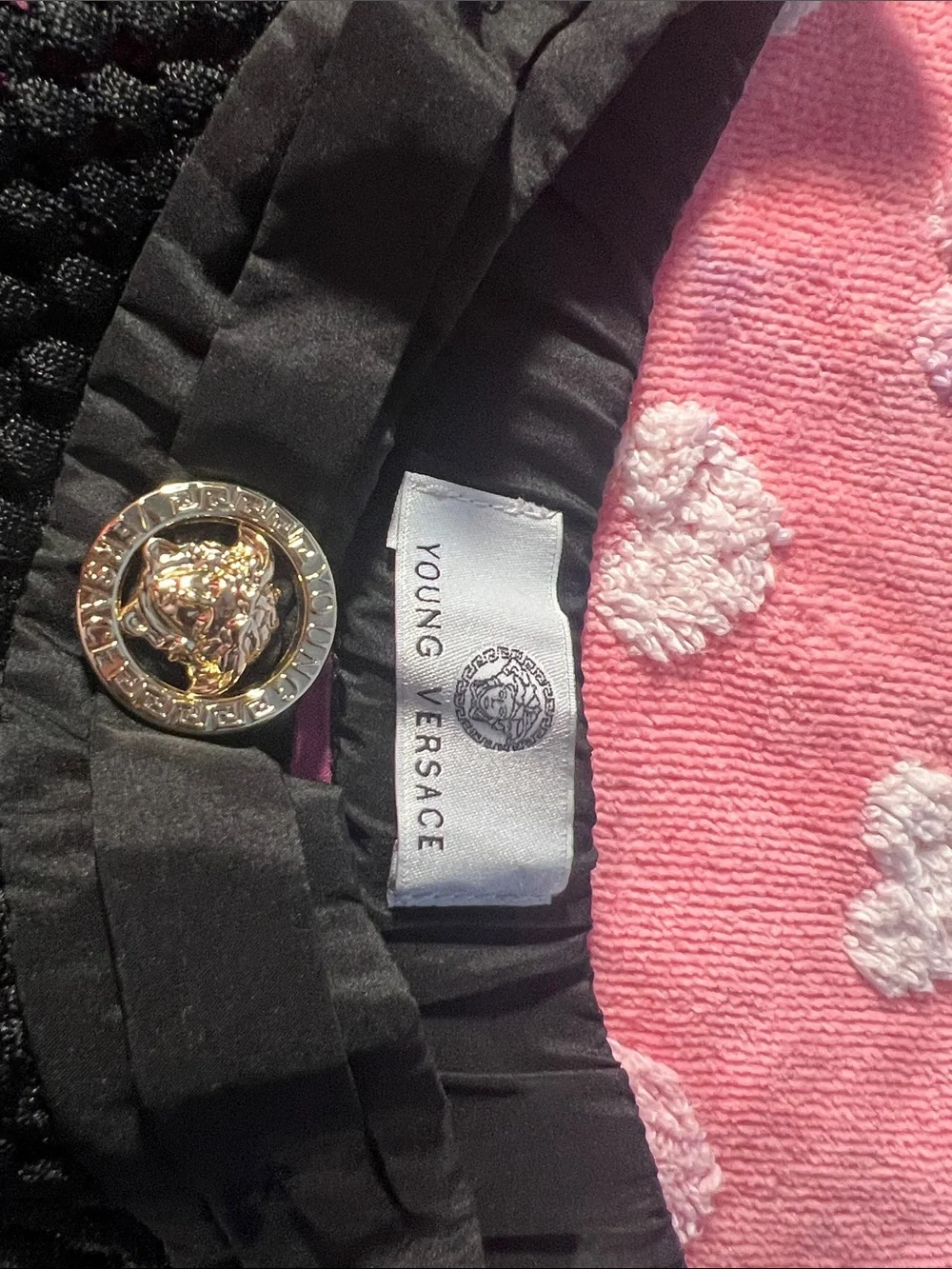 Versace Black Textured Circle Skirt